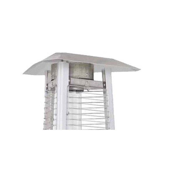 Commercial Outdoor Patio Heater with Tall Triangle Glass Tube - Perfect for Restaurants, Hotels, and Backyard Gatherings