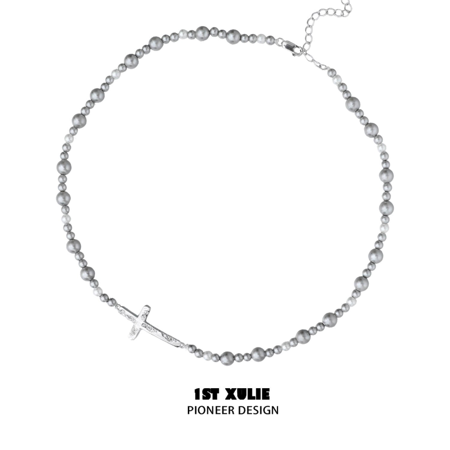 Sterling Silver S925 Gray Pearl Choker Necklace for Women - Elegant Layering Jewelry for Parties, Weddings & Everyday Wear