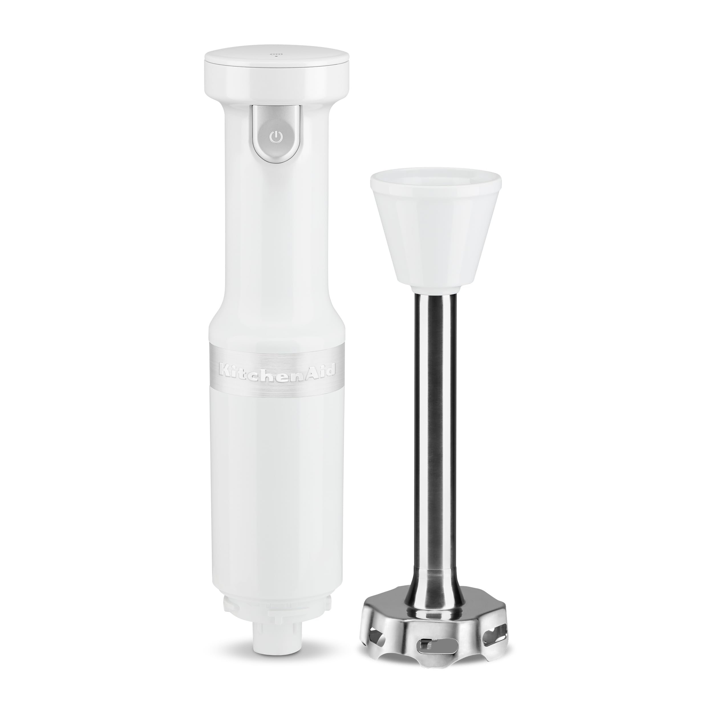 KitchenAid KHBBV53 White Cordless Variable Speed Hand Blender - Powerful Immersion Blender for Smoothies, Soups & Baking - Perfect for Home Kitchen & Professional Use