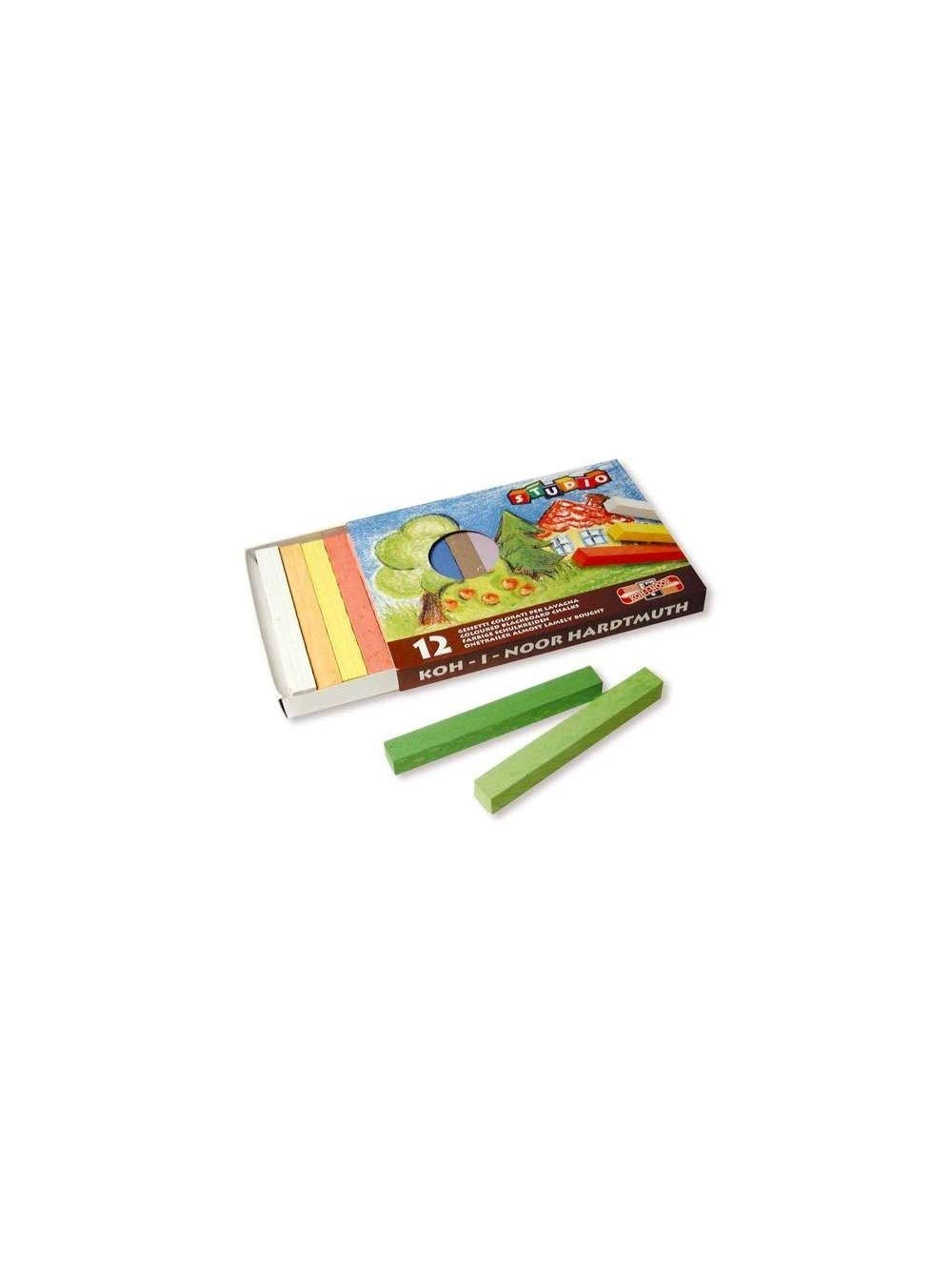 Koh-I-Noor Premium Blackboard Chalk - 12-Pack Assorted Colors for Classroom, Restaurant Menu Boards & Home Schooling