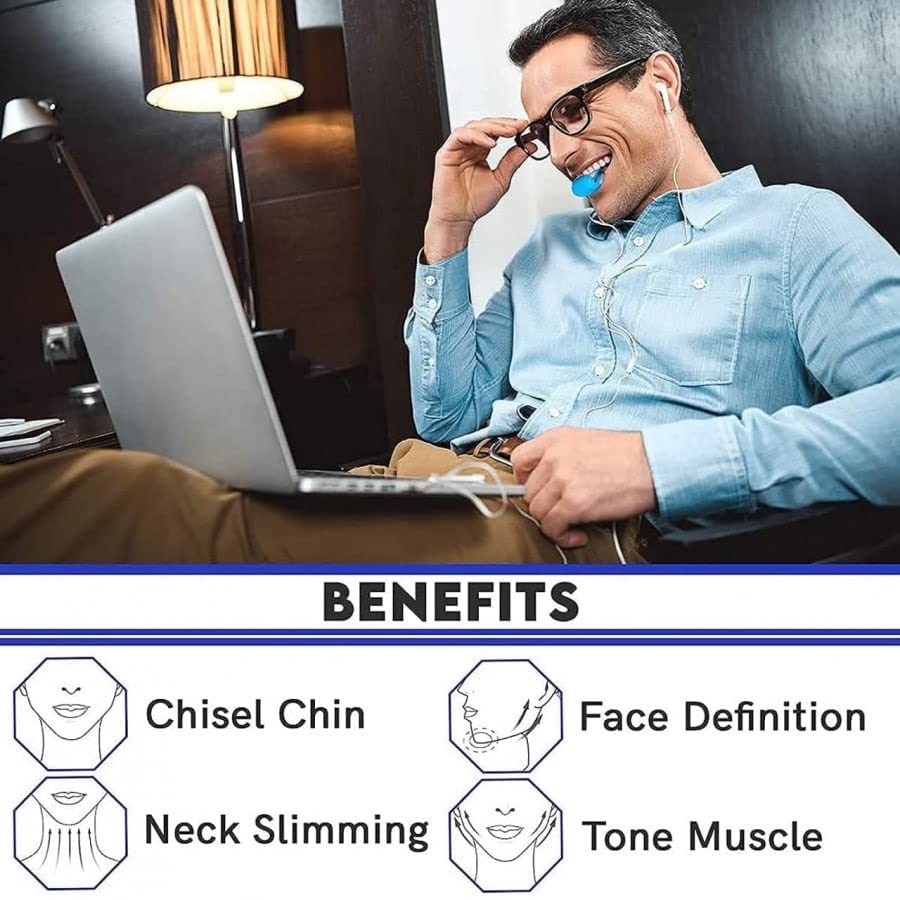 KOSHIYA Jawline Exerciser for Men & Women - Double Chin Reducer, Face Slimmer & Jaw Toner - Strengthen & Define Your Jawline - Perfect for Home, Gym & Travel (Multicolor)