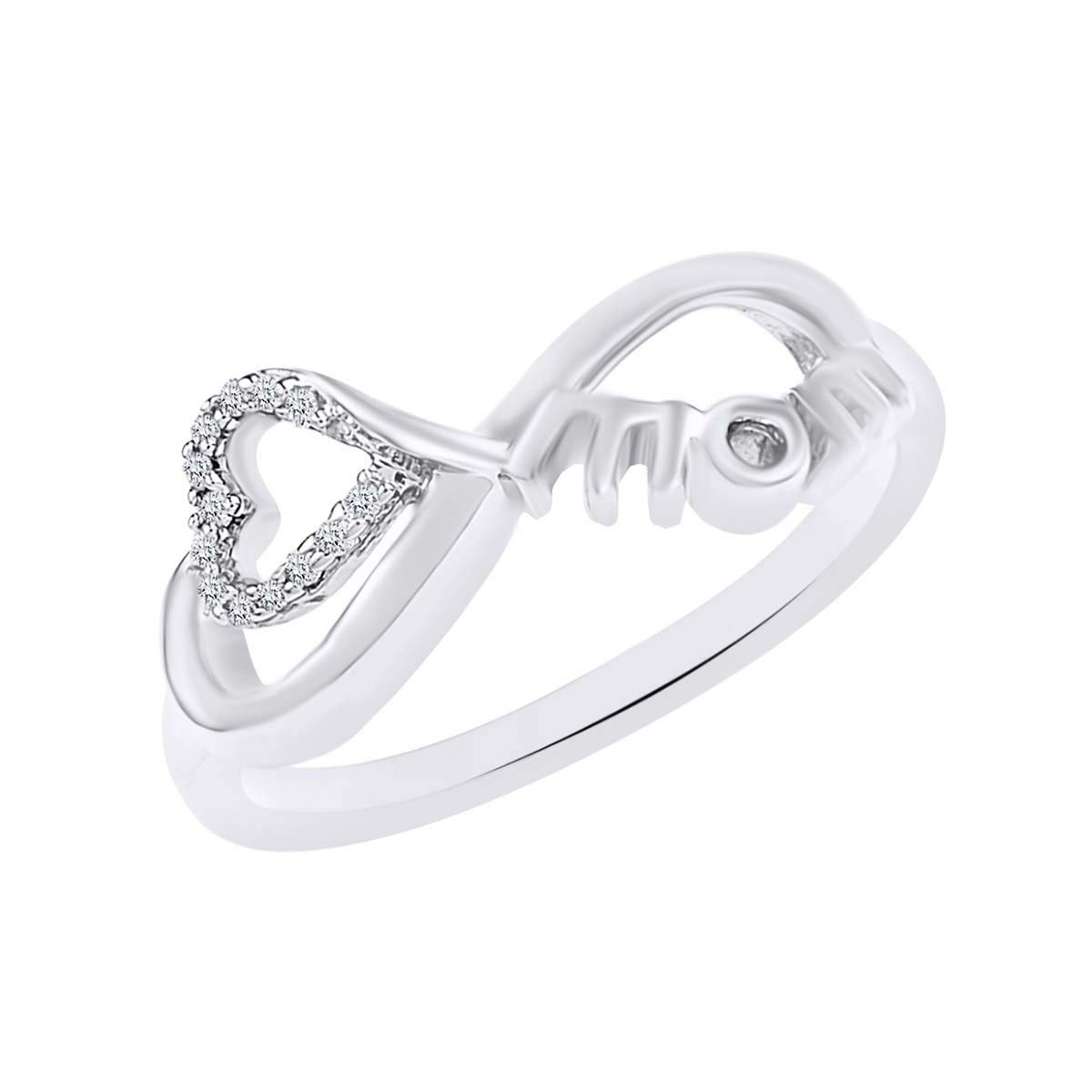 0.05 Cttw Natural Diamond Infinity Ring for Women, 14k Gold Over Sterling Silver, Elegant Mother's Gift for Anniversary, Wedding, Birthday, and Everyday Wear
