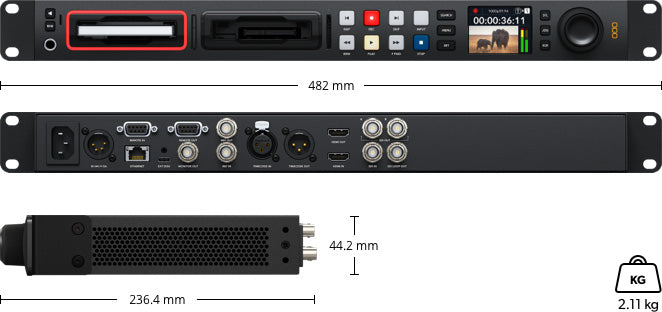 HyperDeck Studio HD Pro - Professional 4K Video Recorder & Playback Device for Broadcast & Live Streaming | Perfect for Film Production, Sports Events & Studio Recording