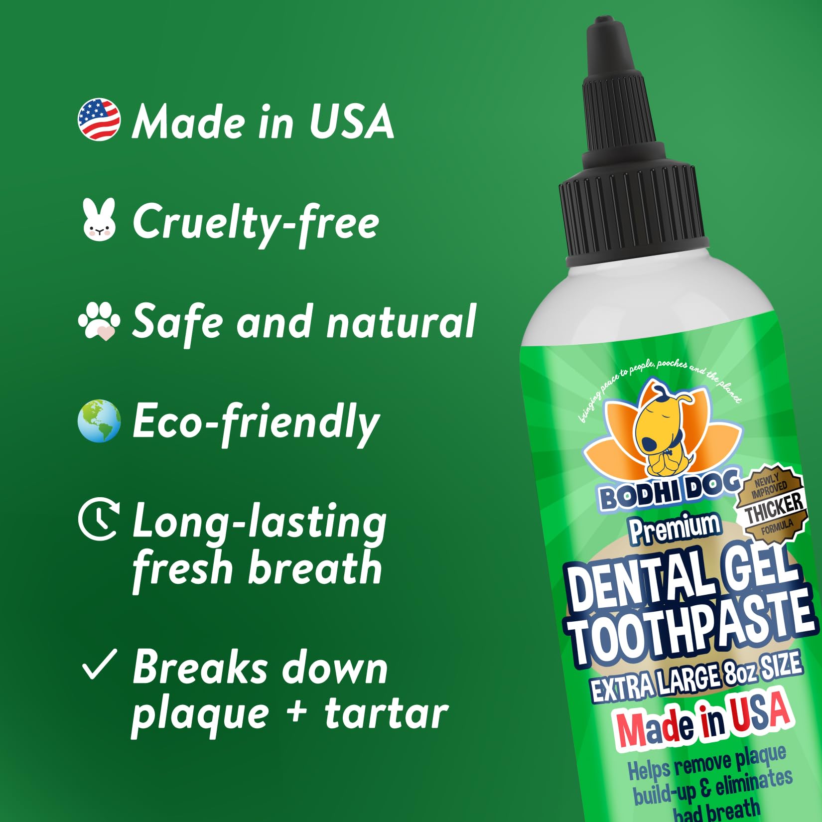 Bodhi Dog 50-Count Long Toothbrushes & 50-Count Finger Toothbrushes with Dental Gel Bundle - Complete Dog Dental Care Kit for Small & Large Breeds - Perfect for Home Use & Vet Visits