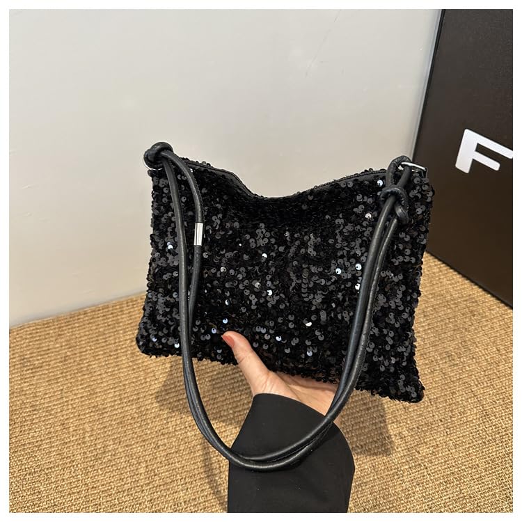 Stylish Shiny Leather Shoulder Bag for Women - Hobo Purse with Flap & Underarm Carry - Perfect for Work, Travel & Everyday Use