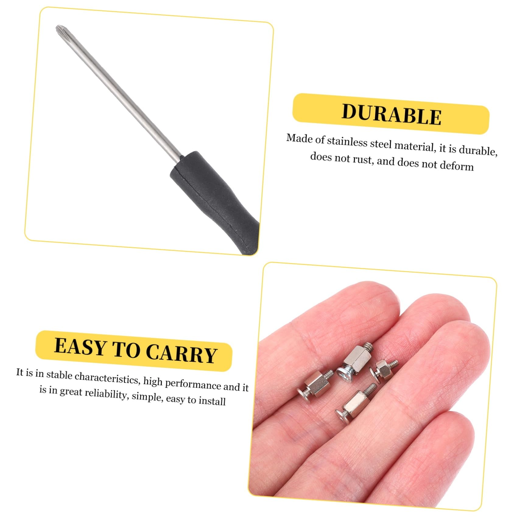 Homoyoyo 2 Sets M2 Stainless Steel Computer Screw Rivet Nut Drill Adapter for Notebook Holder, Lapdesk, Motherboard, and Laptop Mounting - Perfect for DIY Computer Assembly and Repair