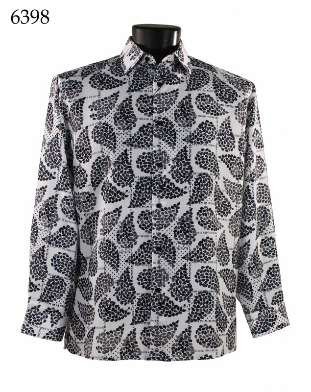Bassiri Men's Long Sleeve Casual Shirt 6398 - Comfortable Button Down Work Shirt for Office, Business & Everyday Wear
