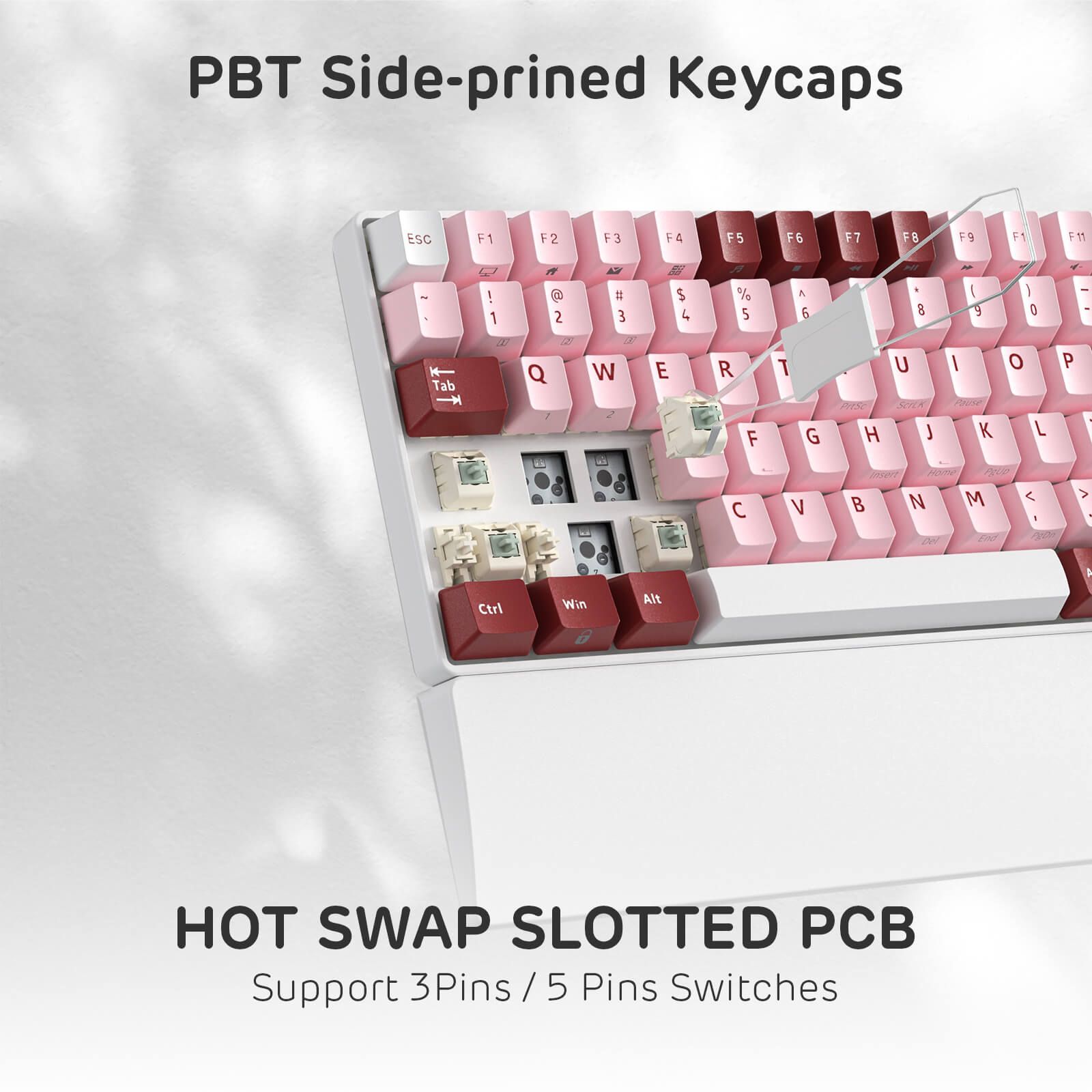 RK96 Wireless Mechanical Keyboard - Hot Swappable RGB Backlit, Bluetooth/Wired Gaming Keyboard for PC/Mac - Perfect for Office Work, Gaming & Typing