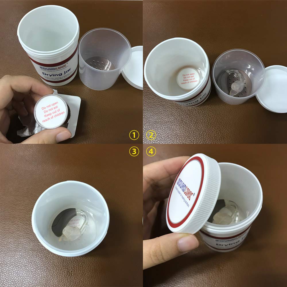 4PCS Hearing Aid Drying Capsules for Phonak Charger Case - Moisture Absorbing & Protection - Perfect for Travel, Storage & Nightly Maintenance
