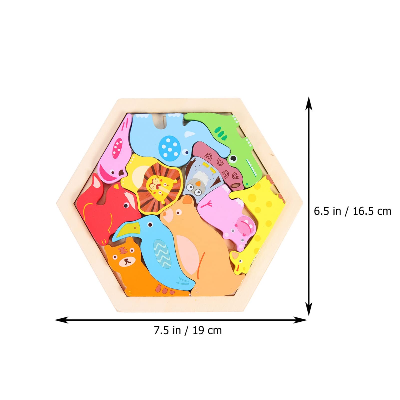 ibasenice Wooden Stacking Animal Puzzle - 3D Forest Jigsaw Building Toys for Toddlers & Preschoolers | Educational Travel Toys for Kids | Perfect for Early Learning, Road Trips & Family Game Nights