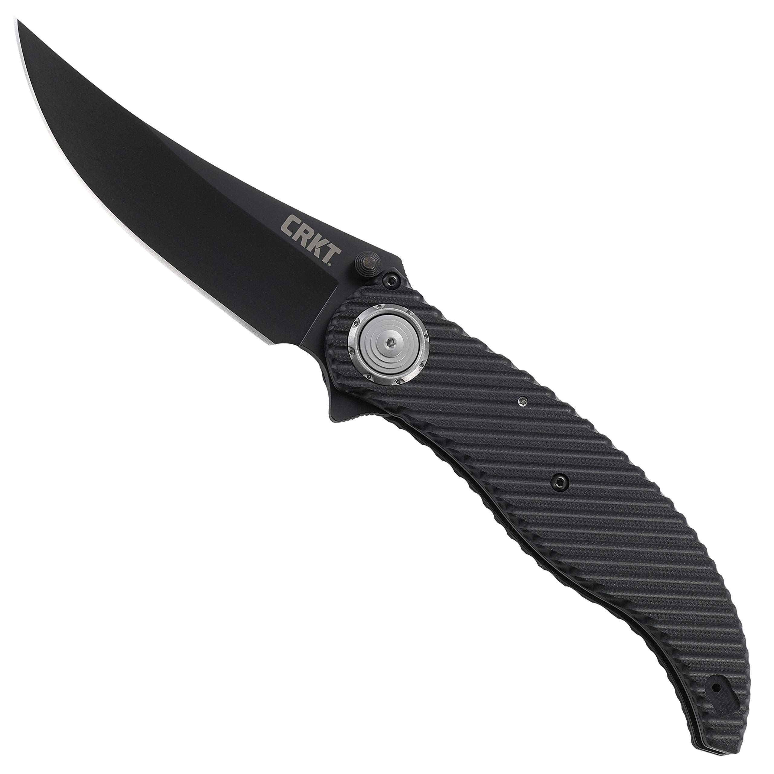CRKT Clever Girl Folding Pocket Knife - Heavy Duty EDC with Black Blade, Flipper Open & Deadbolt Lock | IKBS Ball Bearing Pivot & G10 Handle (Model 2640) | Perfect for Camping, Hiking & Everyday Carry Tasks