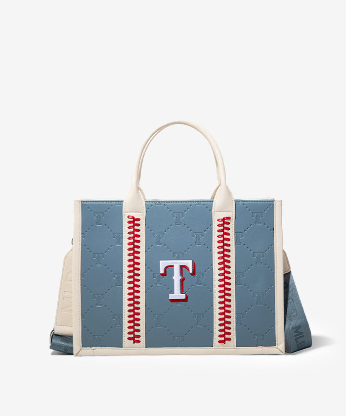 MLB Texas Rangers Tote Bag for Women & Men - Durable Baseball Team Grocery Shopping Bag - Perfect for Games, Beach, Work & Travel