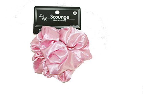Ouchless Satin Scrunchy Hair Ties for Women - Soft Baby Pink Hair Accessories for Ponytails, Buns & Braids - Gentle No Pull Hair Bands for Daily Use, Workouts & Sleep