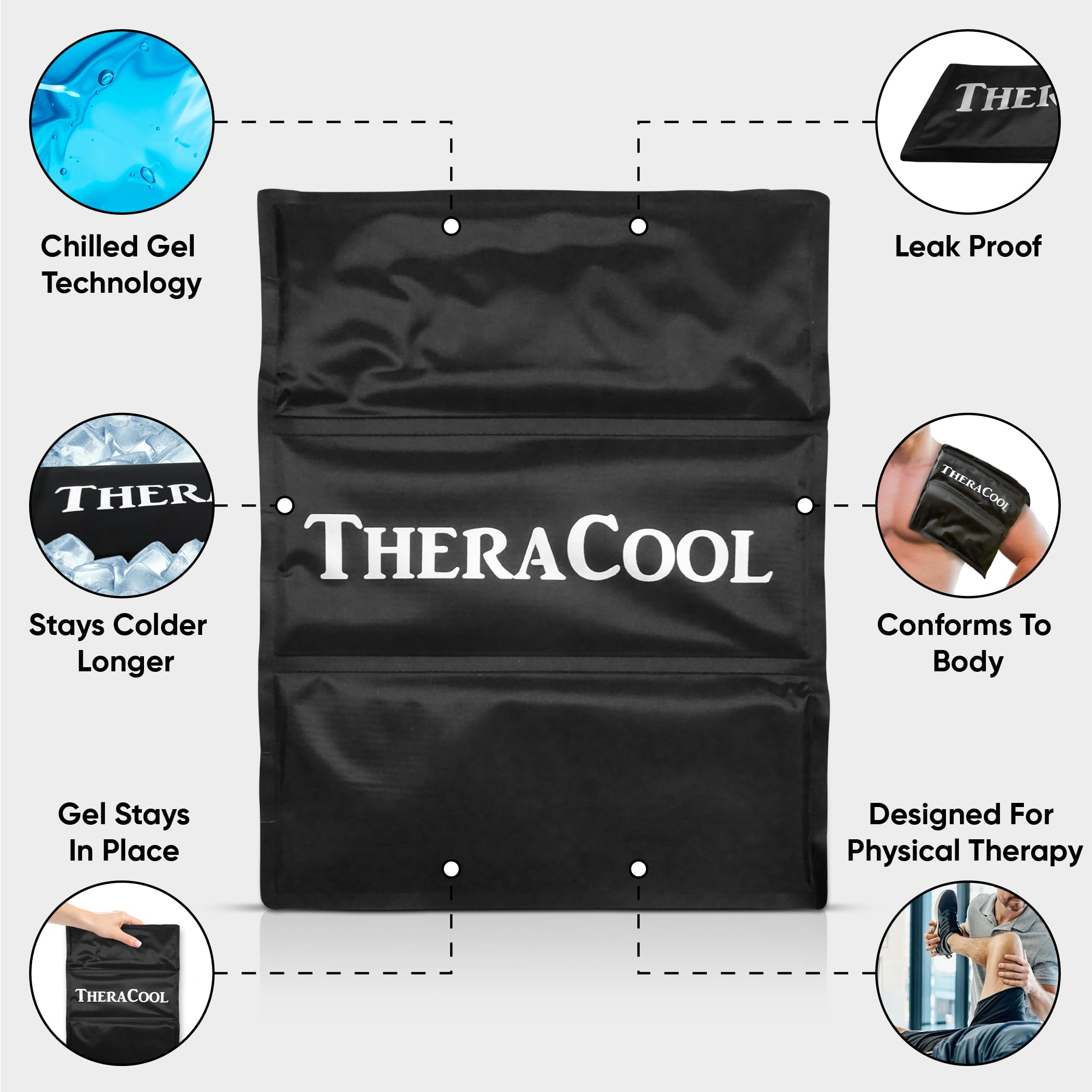Large Reusable Gel Ice Pack for Injuries - 15