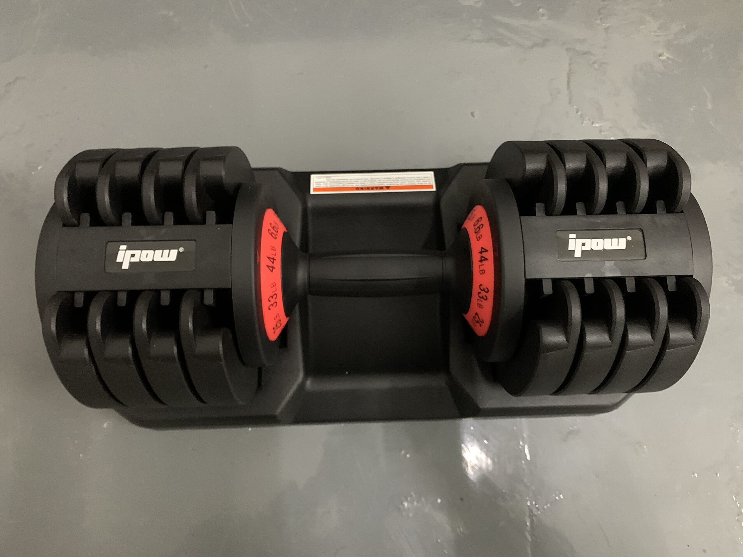 IPOW Adjustable Dumbbell Set with Storage Tray - 5-25lbs Weight for Home Gym, Strength Training & Fitness - Perfect for Men & Women Workout, Bodybuilding & CrossFit