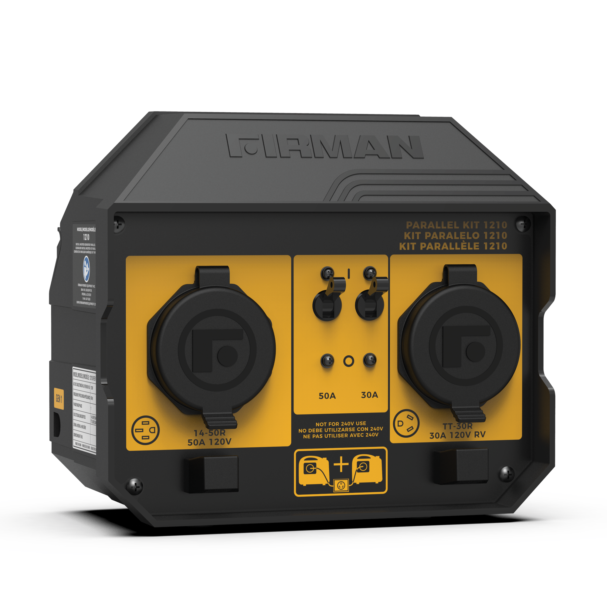 50A Portable Generator Parallel Kit - Dual Power Connection for Home & Outdoor Use - Perfect for Camping, RV, and Emergency Backup Power