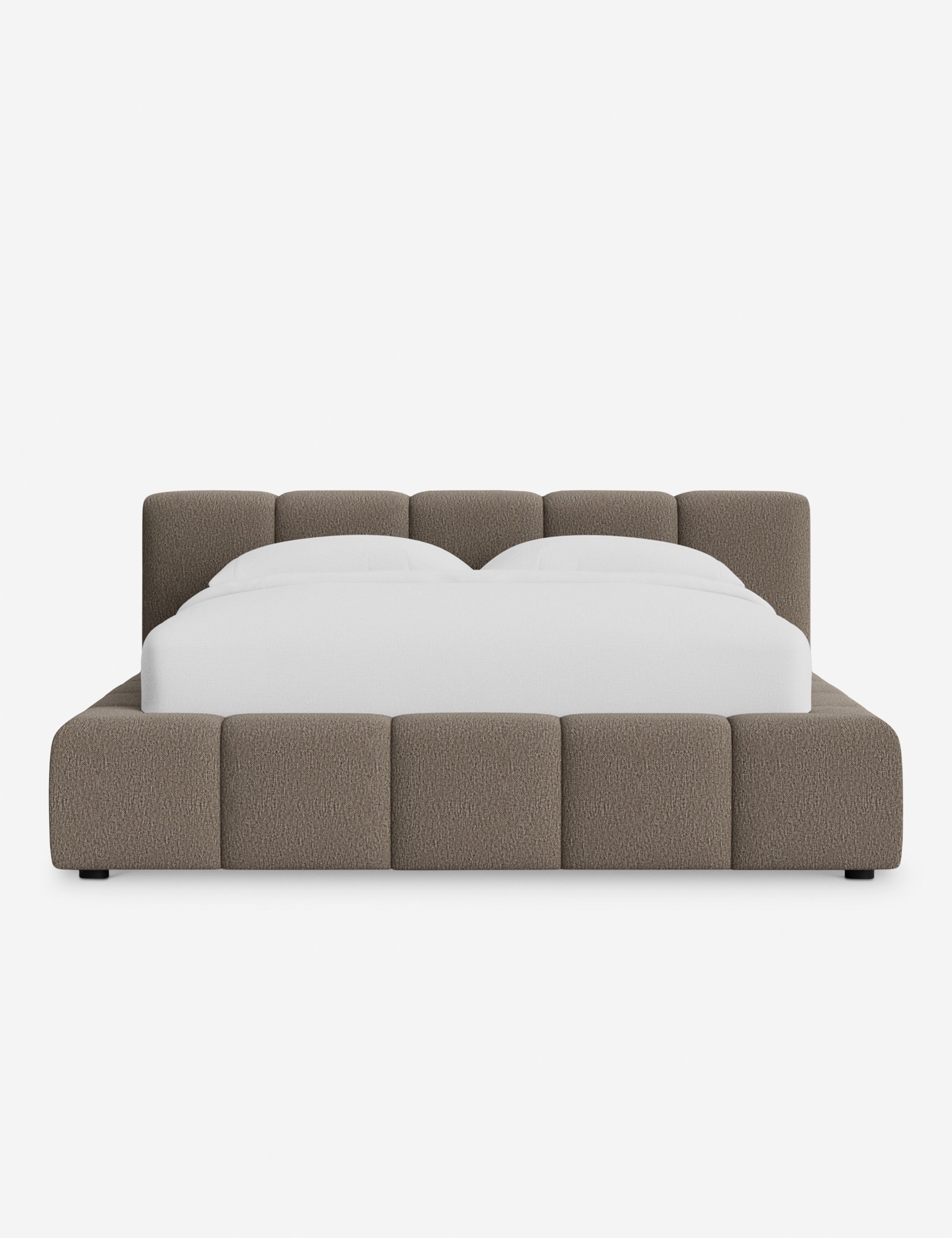 Cambry Platform Bed Frame - Modern Minimalist Wooden Bed with Headboard - Perfect for Bedroom, Guest Room & Small Spaces