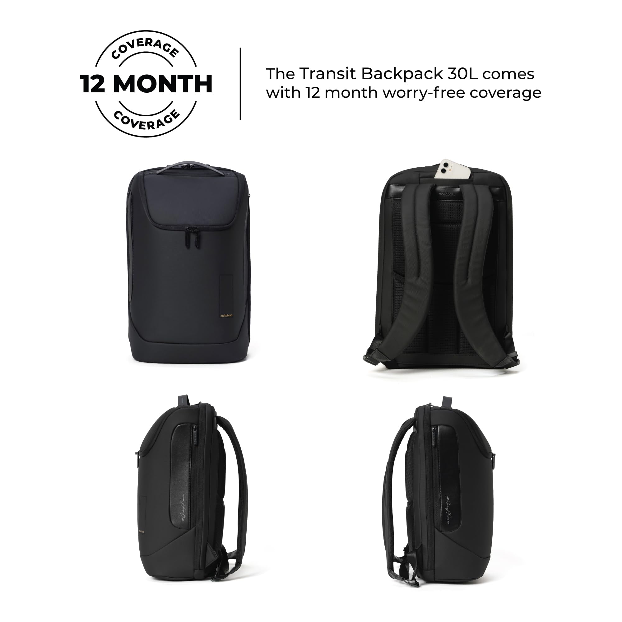 MOKOBARA The Transit Backpack - 30L Premium Nylon Unisex Laptop Bag with Luggage Sleeve for 15.6