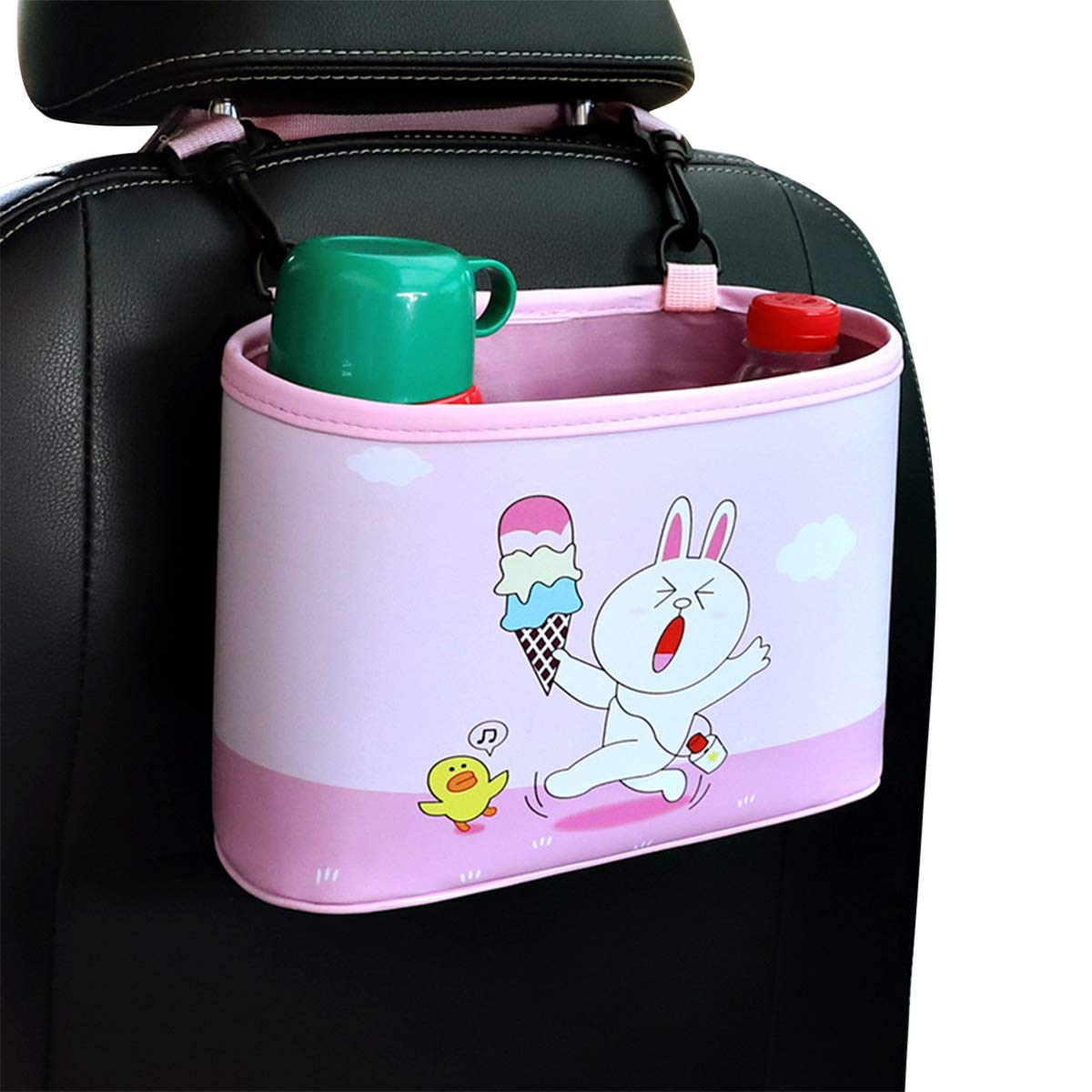 Ergocar Car Seat Organizer - Cute Cartoon Storage for Kids, Travel & Road Trips