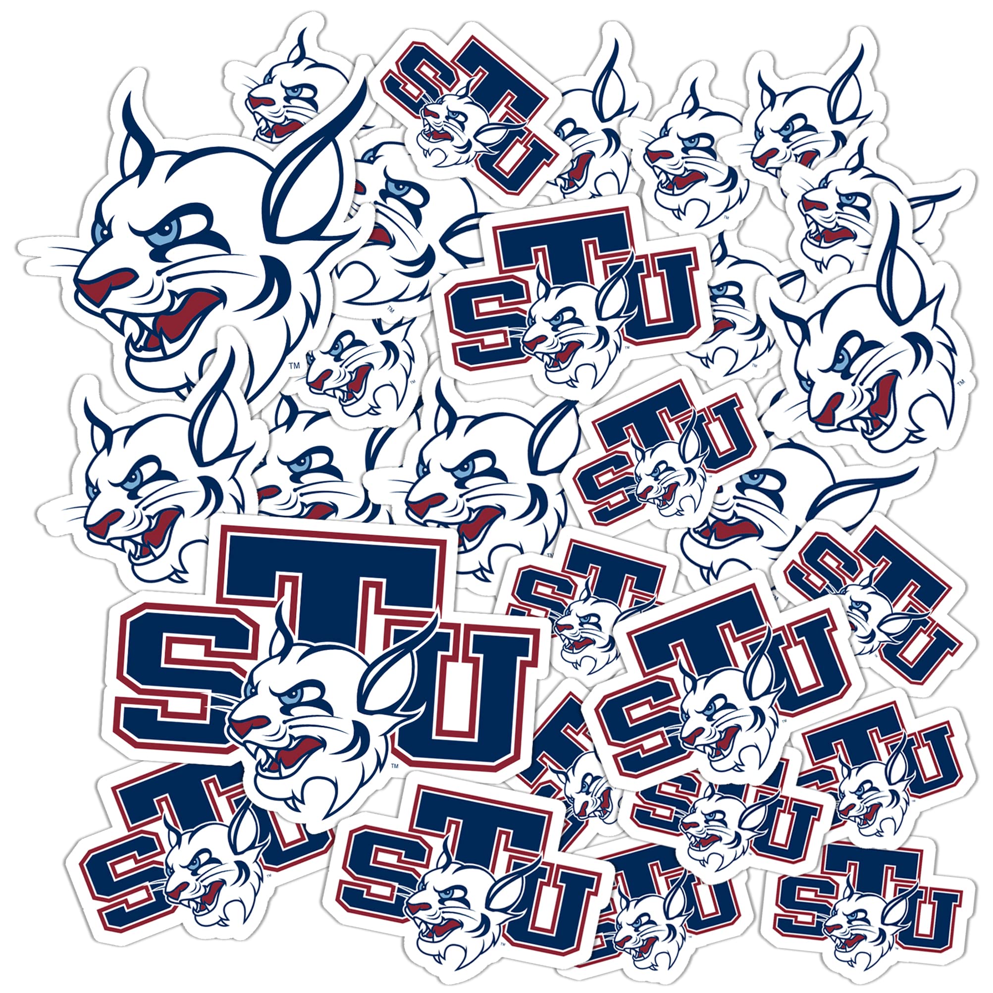 Desert Cactus St. Thomas University Bobcats Vinyl Decals - Waterproof Laptop Stickers, Car Window Decals, Water Bottle & Scrapbook Decor - Perfect for School Spirit, College Dorm Room, and Fan Gear