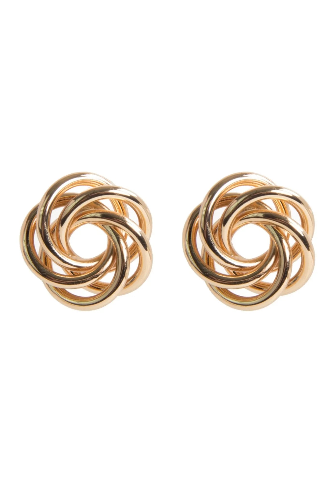 Gold Brass Stud Earrings Set - 14K Gold Plated Minimalist Stud Earrings for Women - Perfect for Everyday Wear, Parties & Gifts
