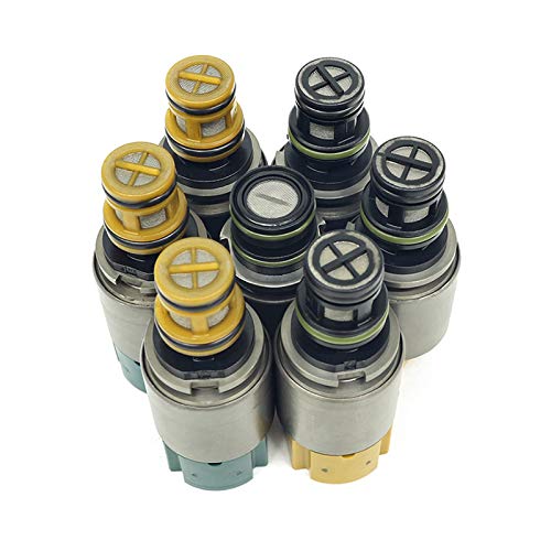 7PCS Transmission Solenoid Valves Kit Set - Compatible with 2004-up BMW & Ford 6HP19/6HP26/6HP32 (ZF6HP19/ZF6HP26) - Smooth Gear Shifting Solution for Automatic Transmission Repair & Maintenance