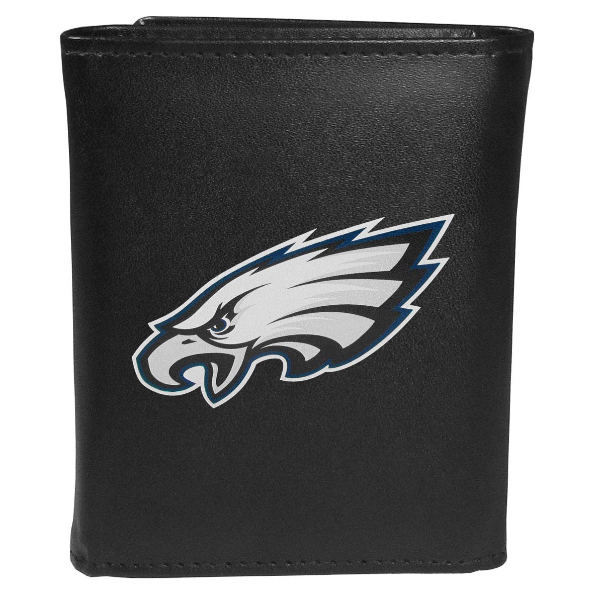 Premium Siskiyou Genuine Leather Tri-Fold Wallet with RFID Blocking & Matching Steel Keychain - Perfect for Men's Everyday Carry, Travel, and Gift Giving