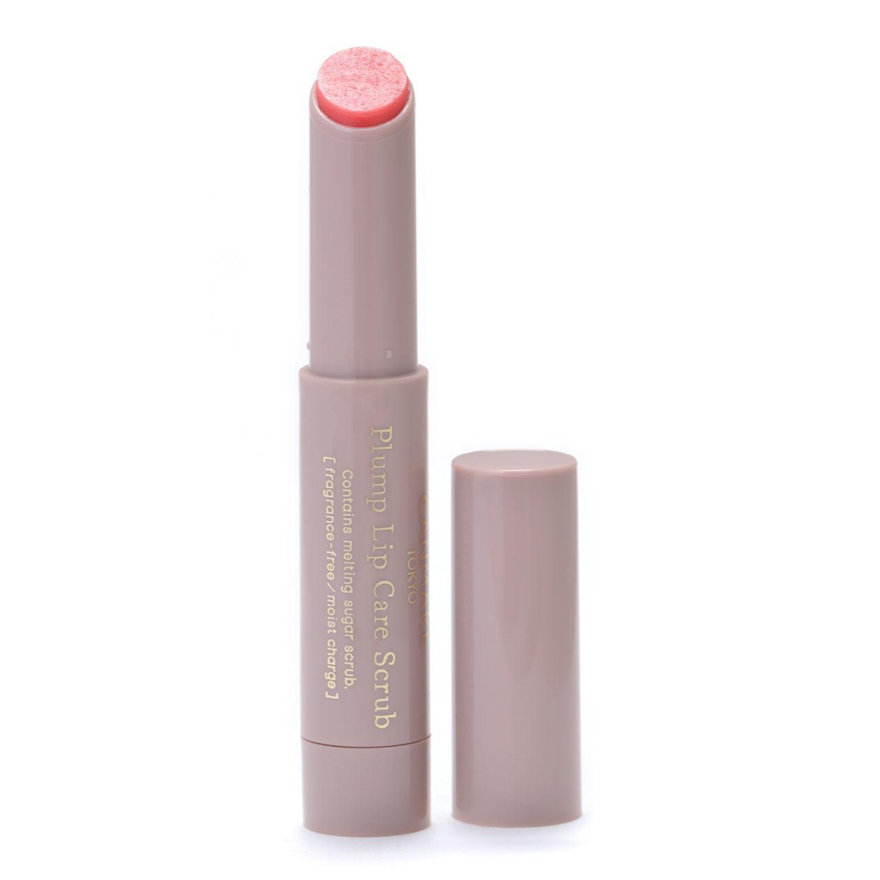 Canmake Tokyo Plump Lip Care Scrub - Sugar Lip Exfoliator 2.7g Clear Pink | Gentle Lip Treatment for Dry, Chapped Lips - Perfect for Daily Lip Care Routine & Makeup Prep