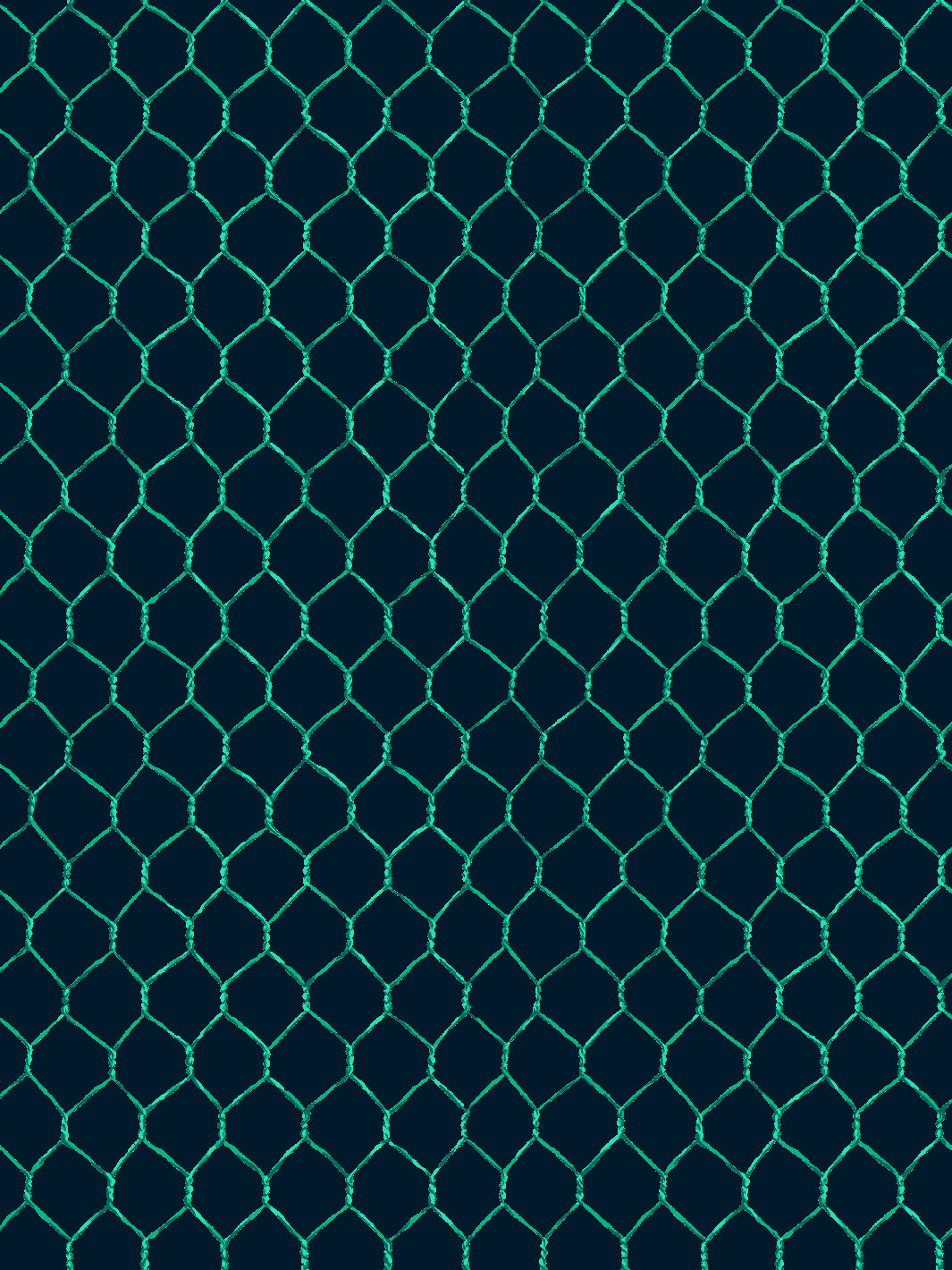 Evelyn's Chicken Wire Wallpaper by Sarah Jessica Parker - Emerald on Navy Blue Peel & Stick Wallpaper for Farmhouse, Kitchen, Bathroom Decor