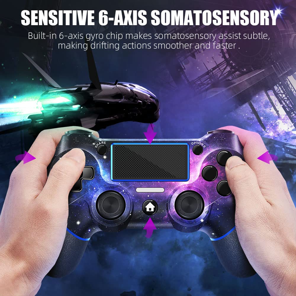 Upgraded Wireless PS4 Controller for PS4/Pro/PC - Gaming with Motion & Audio