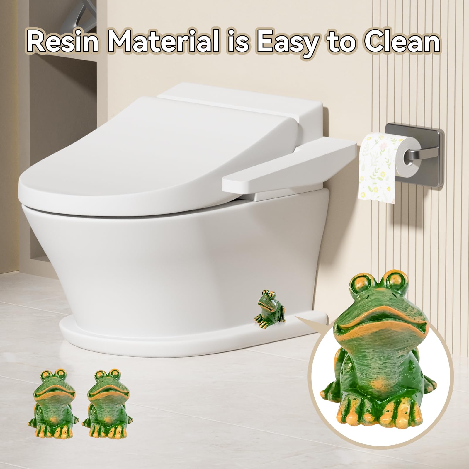 Decorative Resin Toilet Bolt Caps - 2pcs Bathroom Accessories for Easy Installation & Rust Prevention - Perfect for Home & Hotel Renovation