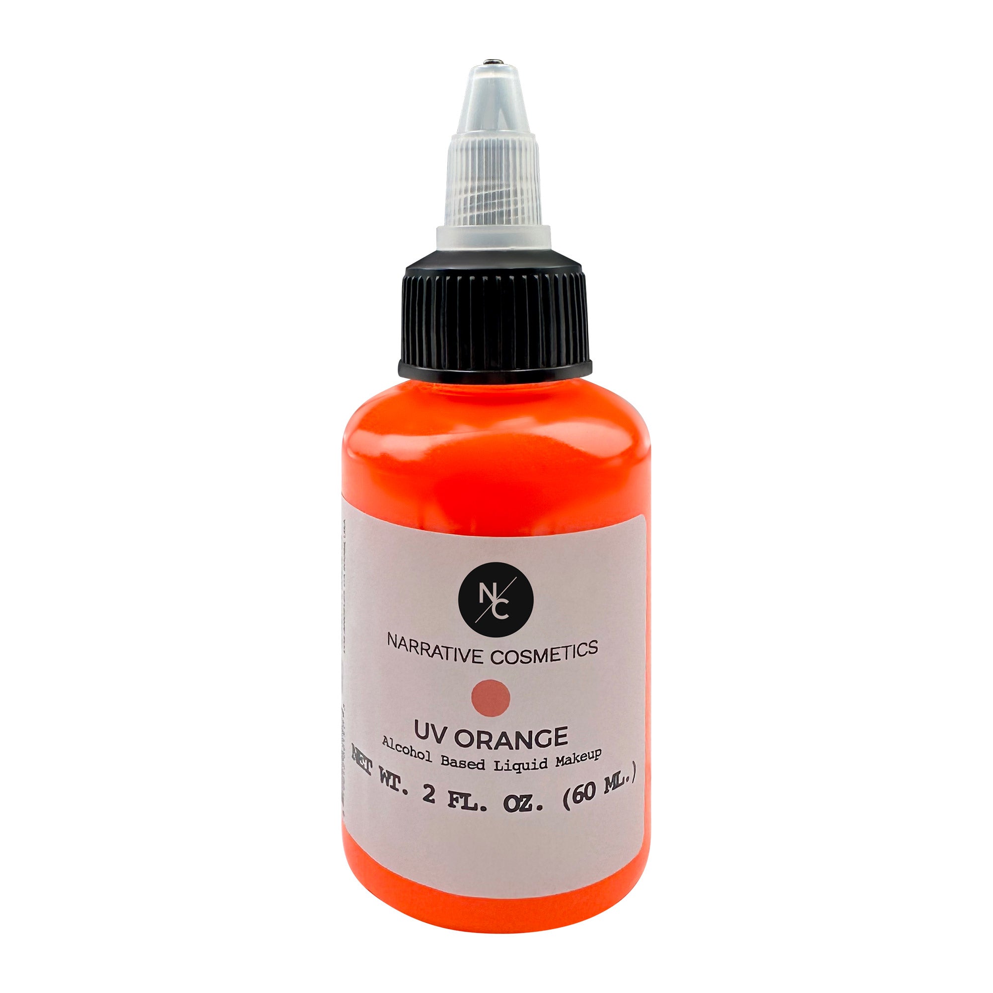 UV Fluorescent Alcohol Airbrush Paints - 2 fl oz (60ml) for Airbrush Art, Tattoo Practice & Body Painting - Glow Under Black Light for Night Events & Halloween Makeup