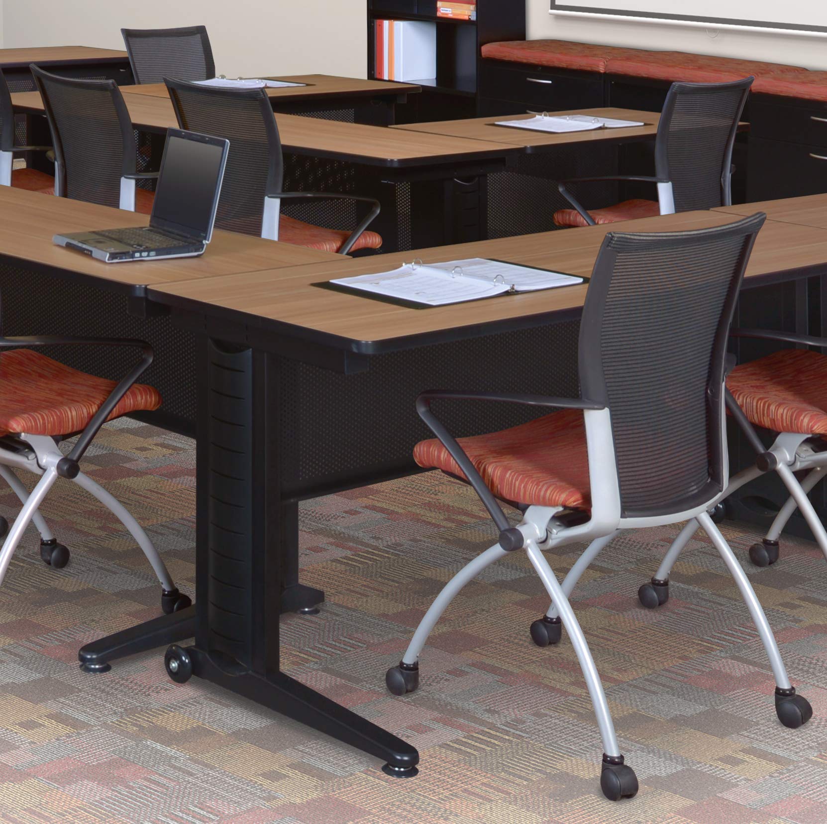 Black Regency Casters for Fusion Desks & Tables - Office & Home Use