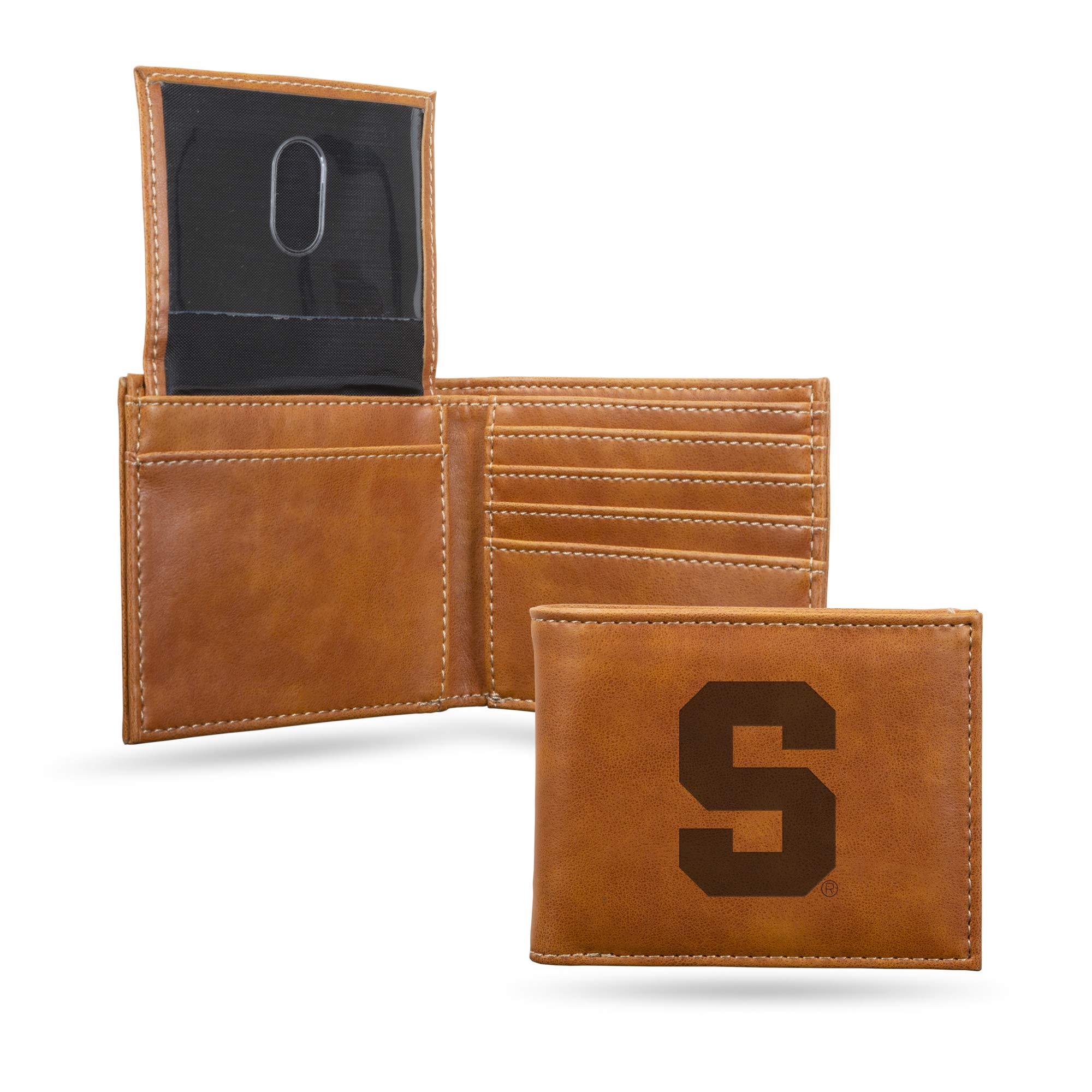 NCAA Laser Engraved Slim Billfold Wallet - Personalized College Team Design - Perfect Gift for Men & Graduation - Ideal for Everyday Use & Game Days