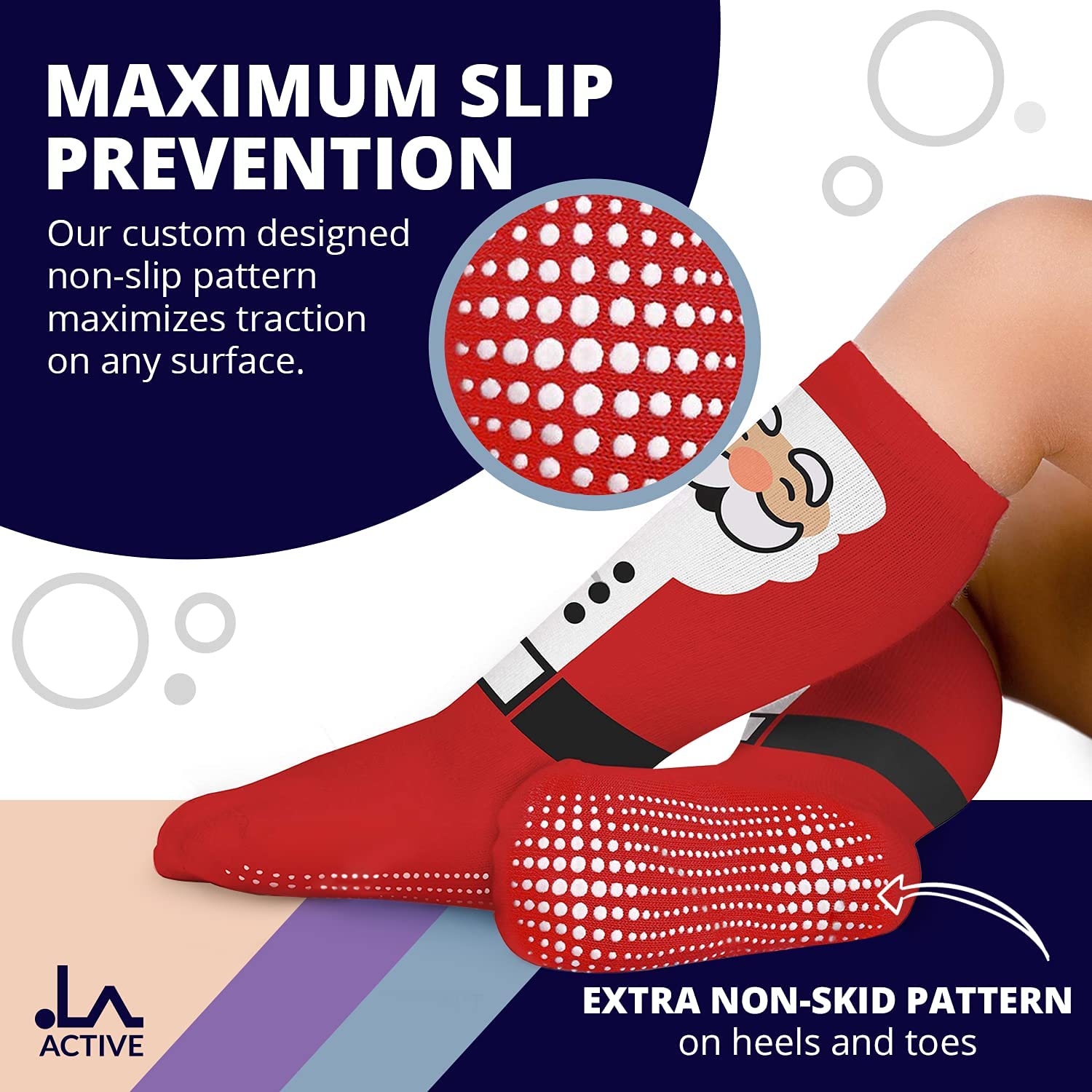 LA ACTIVE Girls Knee High Socks - Cozy Warm Cotton Uniform Sports Socks for Baby Toddlers & Kids - Perfect for School, Sports & Dress Outfits