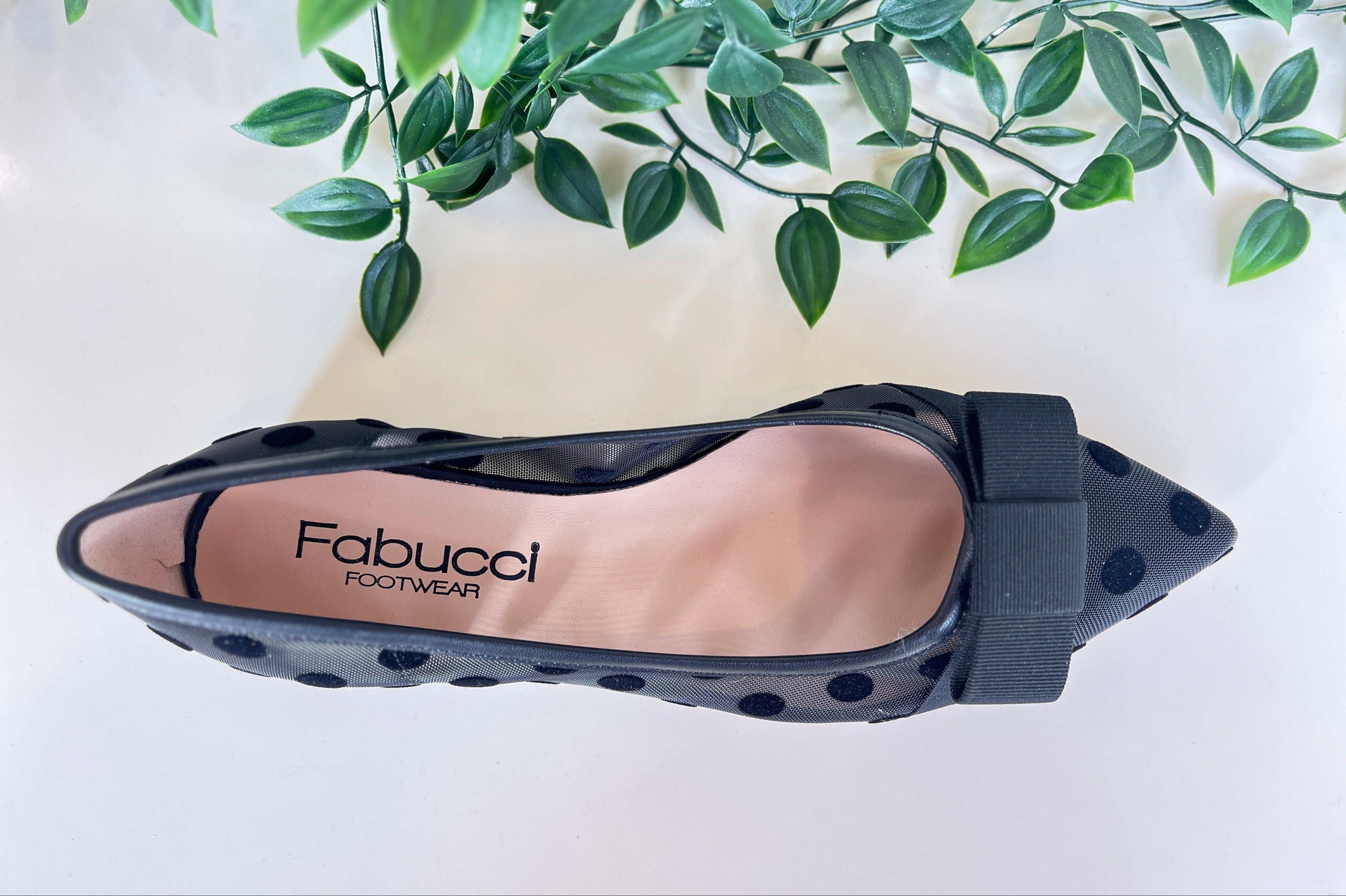 Fabucci Women's Black Polka Dot Ballet Flats - Comfortable Slip-On Shoes for Work, Office & Casual Wear (Style A8009) | Perfect for Everyday Use, Walking & Travel