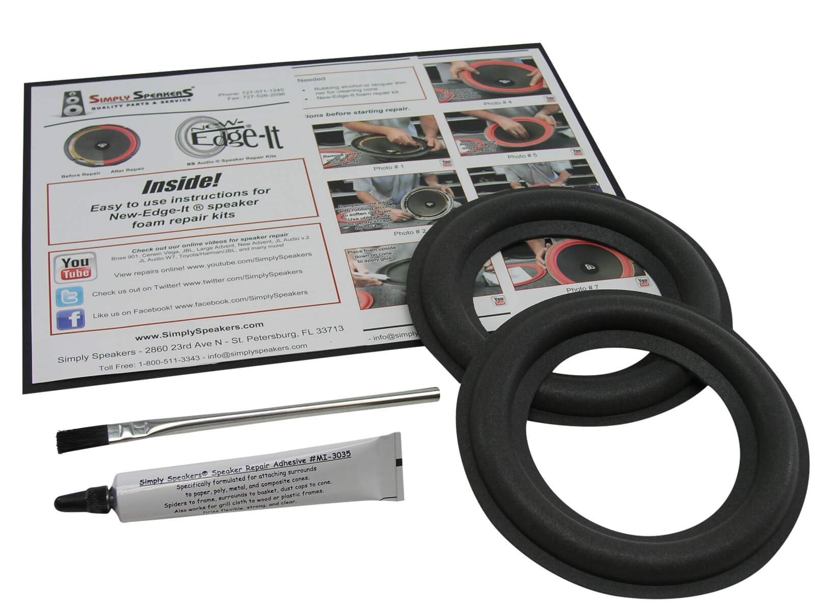 Bose 5.5 Inch Foam Speaker Repair Kit FSK-5.5 (Pair) - Enhance Audio Quality for Home Theater & Studio Monitors
