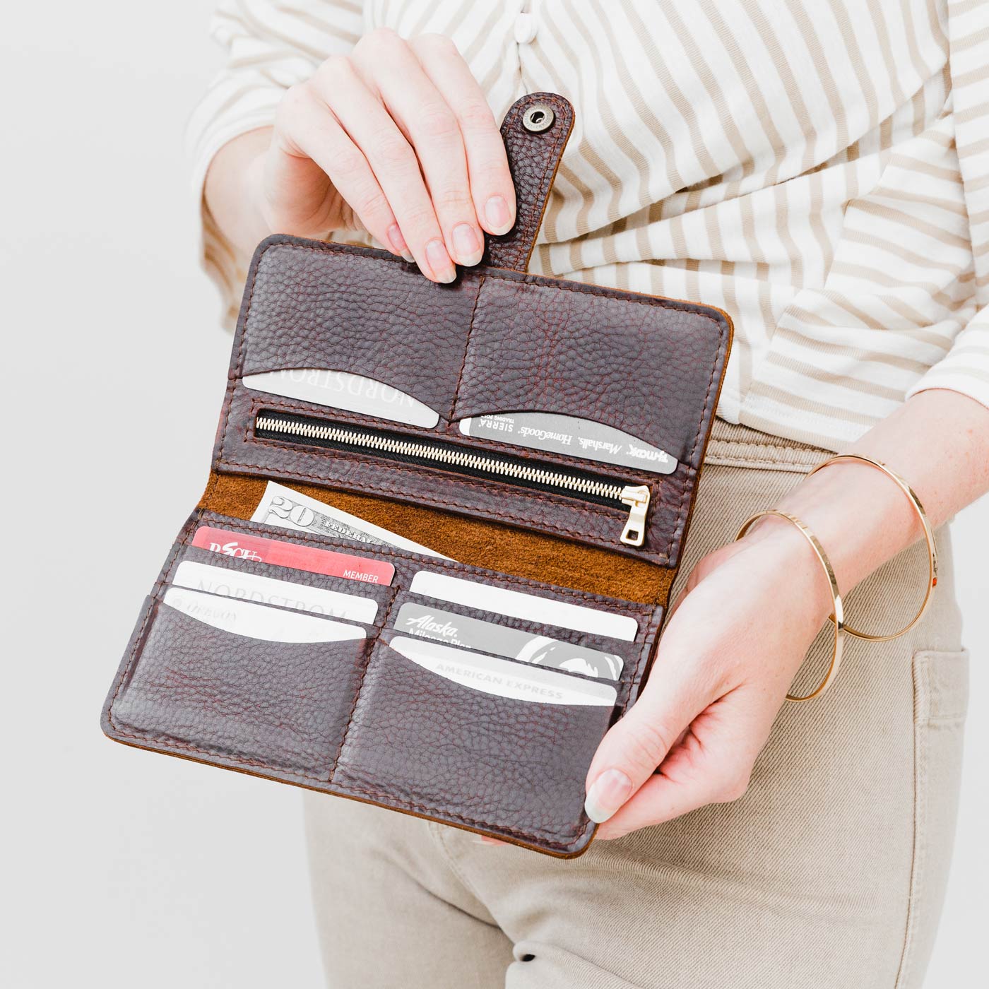 Women's Genuine Leather Bifold Wallet with RFID Blocking - Slim & Stylish for Everyday Use, Travel, and Business