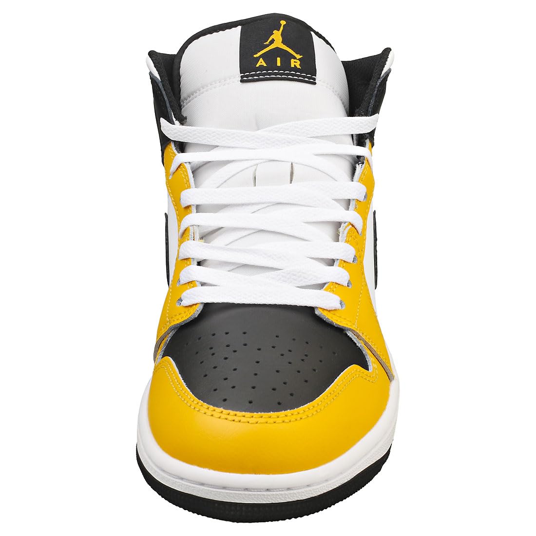 Air Jordan 1 Mid Sneakers DQ8426-701 - Yellow Ochre/White/Black Basketball Shoes for Men | Casual Wear & Street Style Fashion