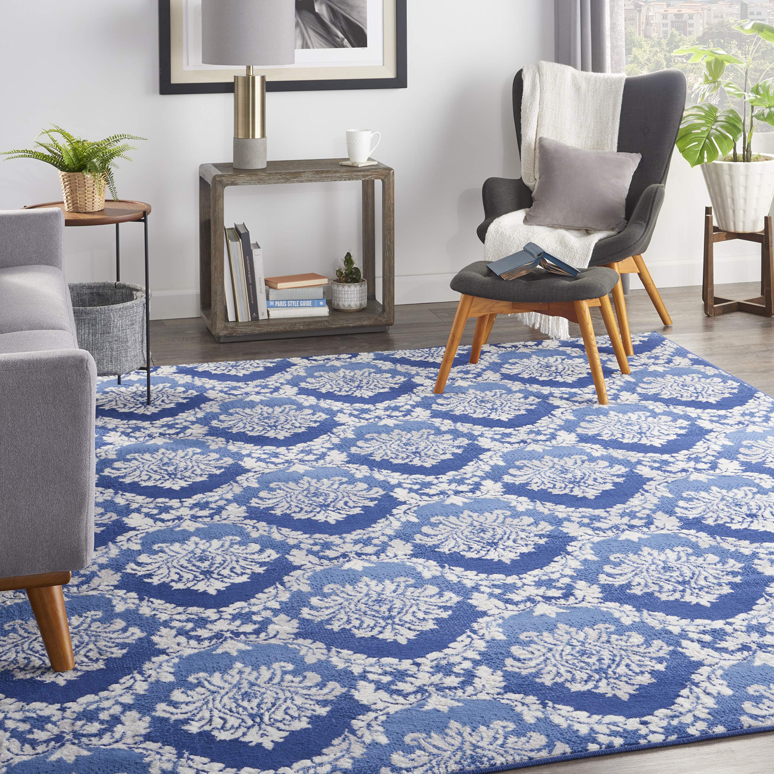 Nourison Whimsicle Damask Blue 8'4