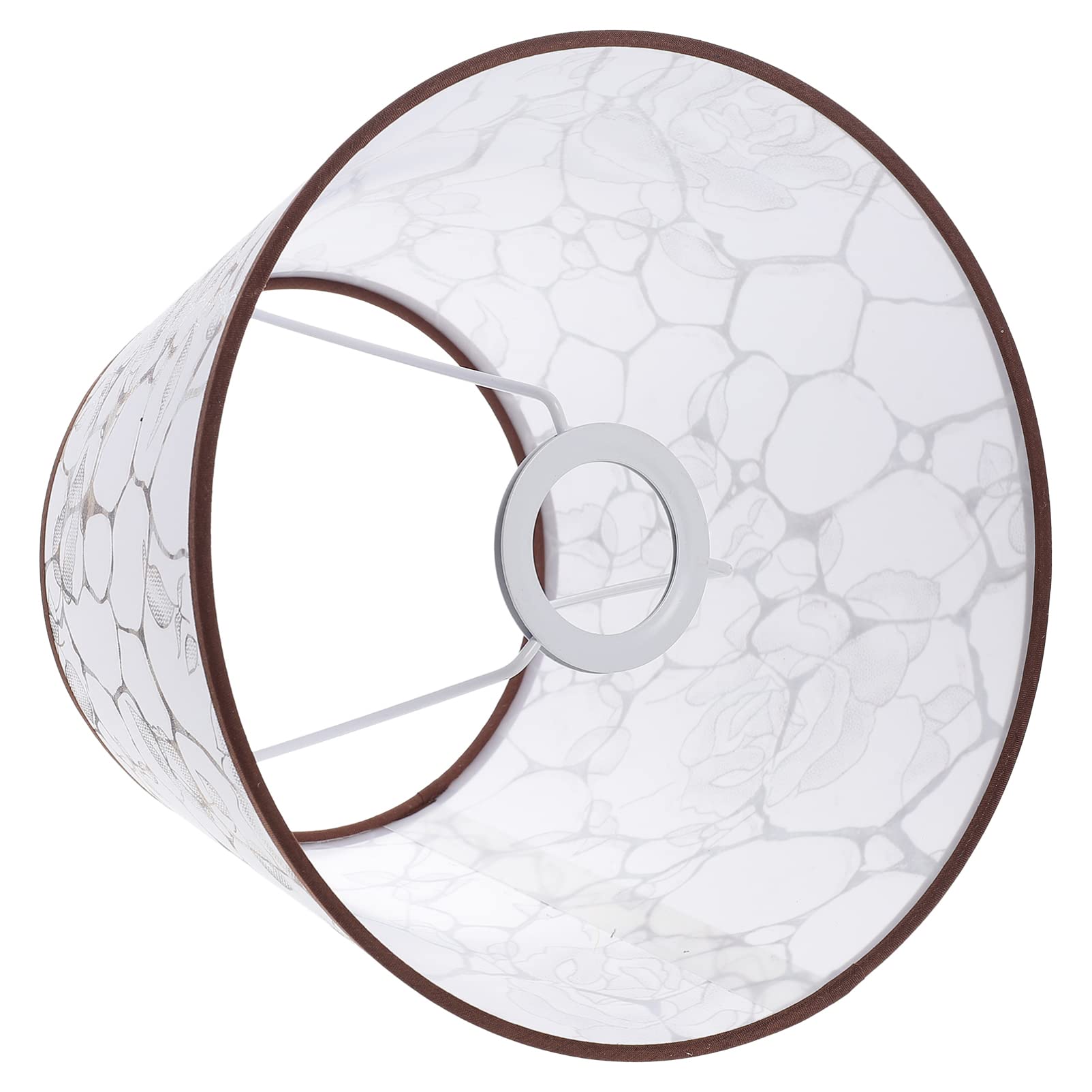 SOLUSTRE Fabric Lamp Shade - Hardback Drum Barrel Lampshade for Table, Floor & Wall Lamps - Clip-On Design Fits E27 Bulbs - Perfect for Bedroom, Restaurant & Hotel Lighting Decor