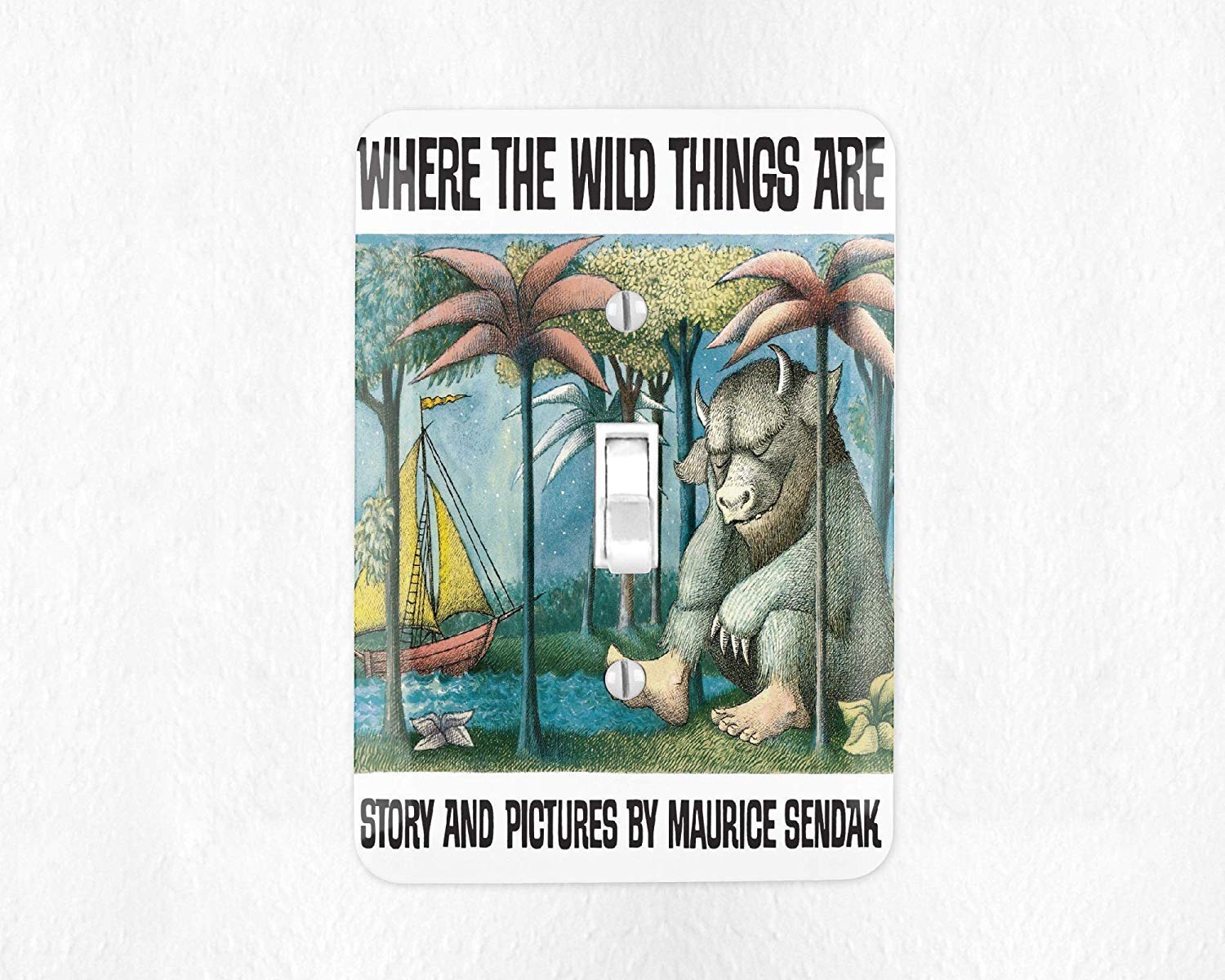 Where the Wild Things Are Light Switch Cover - Book-Inspired Nursery Decor for Kids' Rooms - Perfect for Children's Bedrooms, Playrooms & Themed Decor