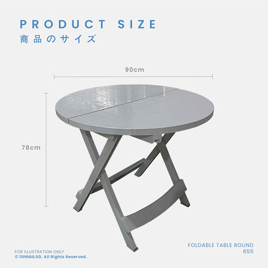 Foldable Table RD (655) - Portable & Space-Saving Folding Table for Home, Office, Camping & Outdoor Use