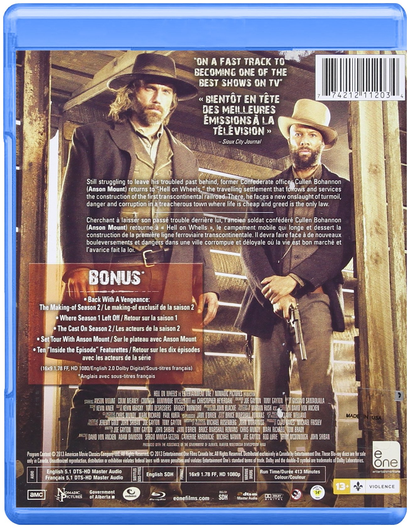 Hell on Wheels - The Complete Season 2 Blu-ray | Western TV Series | Perfect for Movie Nights & Western Fans