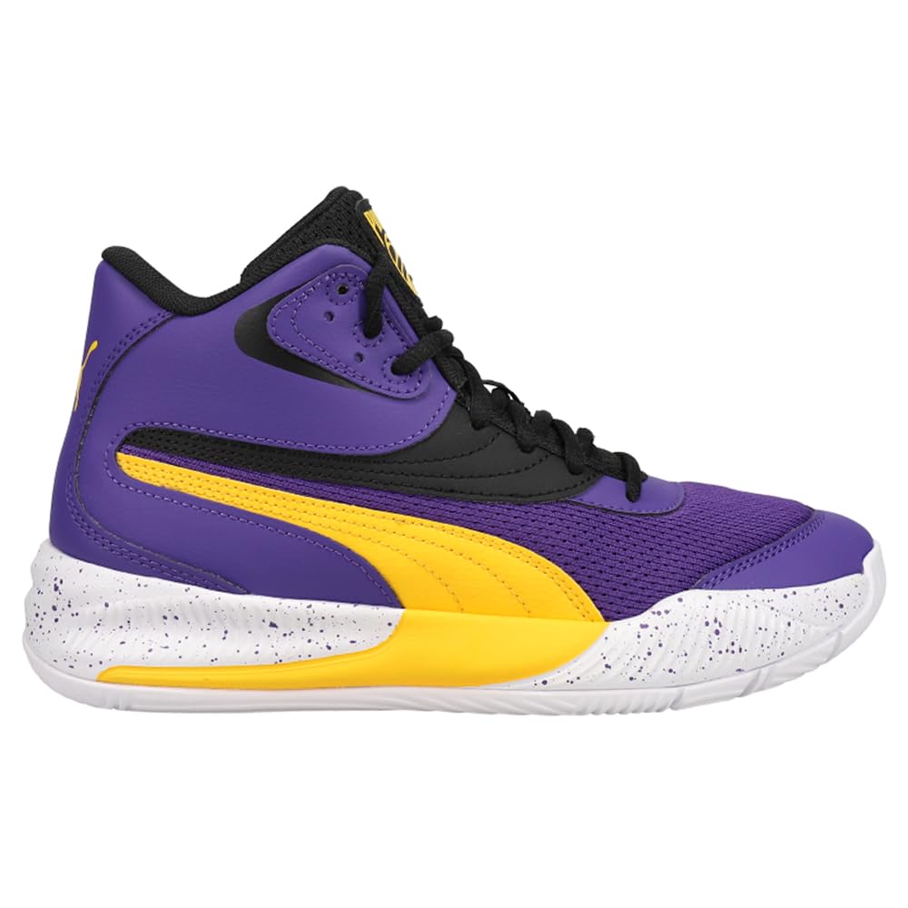PUMA Triple Mid Splatter Sneakers for Boys - Big Kids Basketball Shoes with Cushioned Support - Perfect for School, Sports & Casual Wear