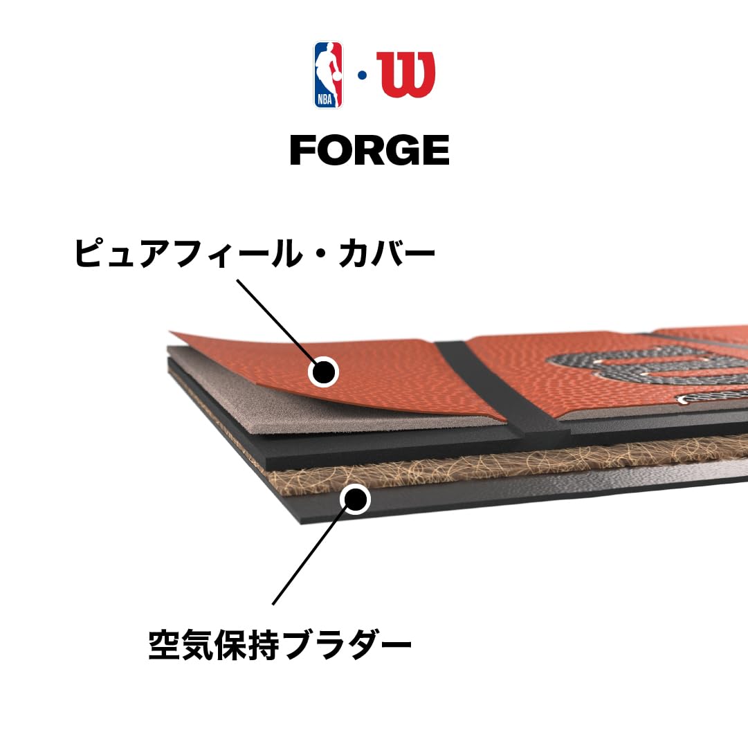 Wilson NBA Forge Series Basketball - Indoor/Outdoor Game Play