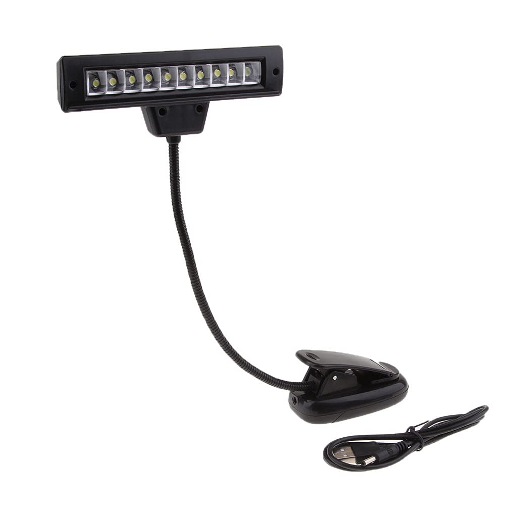 Piano Player LED Book Light - Clip-On Reading Light for Night Study, Music Sheet Reading & Parking Lot Use - Adjustable Brightness for Students & Musicians