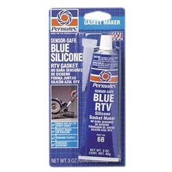 Permatex 80022 3 Oz Sensor-Safe Blue RTV Silicone Gasket Maker - High Temperature Resistant, Oil Resistant Sealant (5 Pack) - Perfect for Automotive Engine Gaskets, Valve Covers & Transmission Repairs