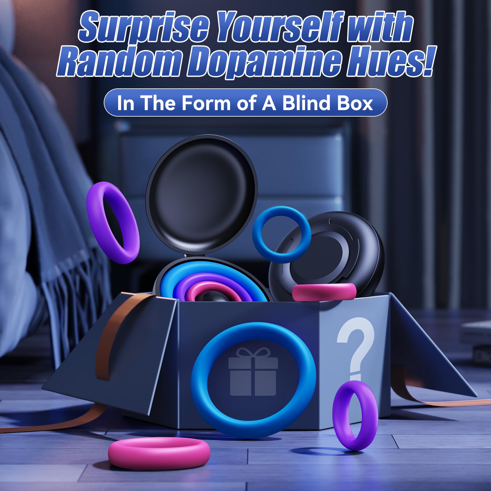 Premium Silicone Penis Ring Set - 3 Multi-Colored Cock Rings for Enhanced Erection & Longer Lasting Pleasure | Adult Sex Toys for Men & Couples | Perfect for Spicing Up Intimate Moments & Couples Play