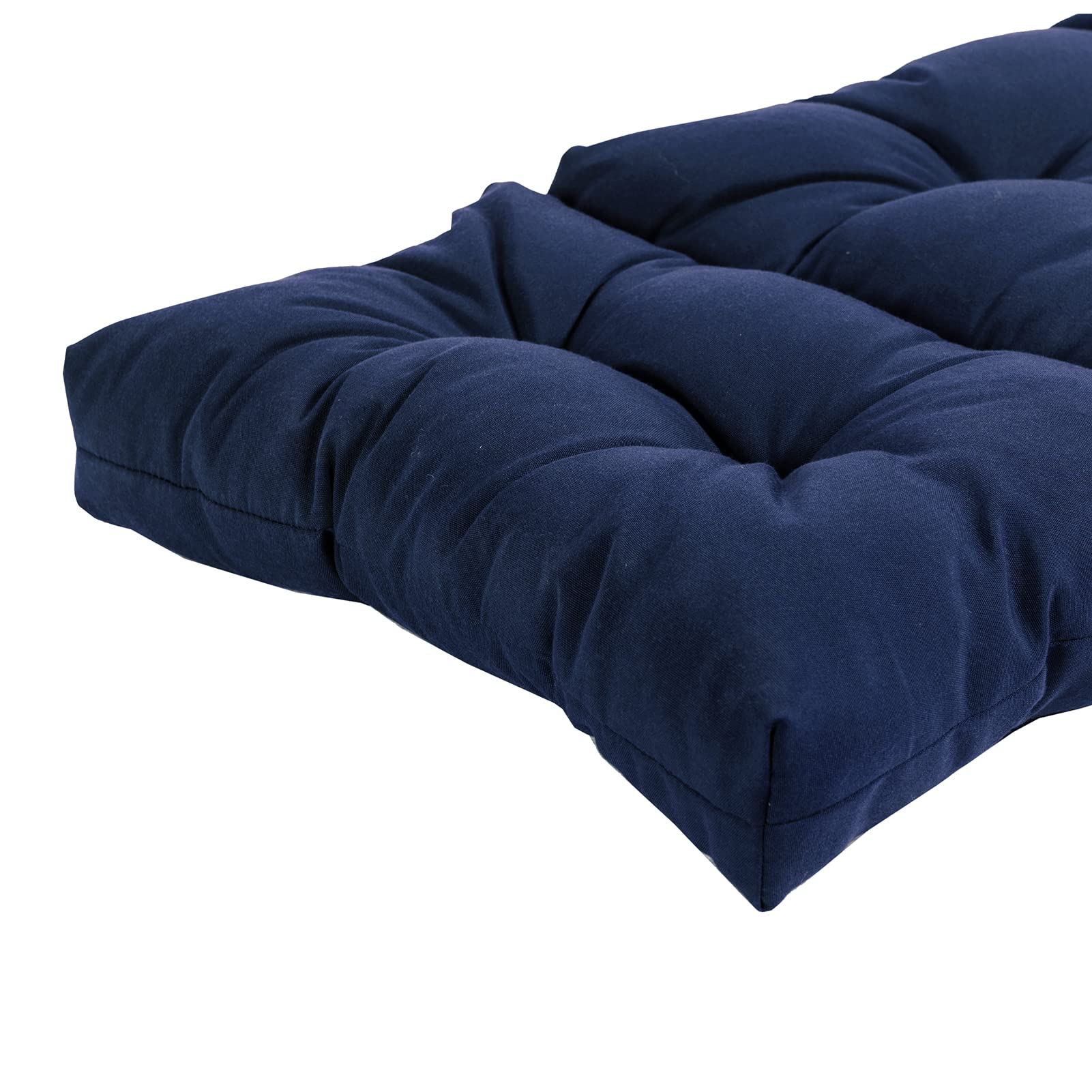 QILLOWAY Indoor Outdoor Chaise Lounge Cushion - Waterproof Replacement Cushion for Patio, Poolside & Garden Furniture - Navy Blue Spring Summer Seasonal Cushion - Perfect for Relaxing by the Pool, Sunbathing or Lounging in Your Backyard